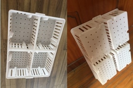 شراء 685x495x135mm ملحقات مزرعة الدواجن البلاستيك قفص الدواجن البلاستيك قفص الدجاج حالة online manufacture